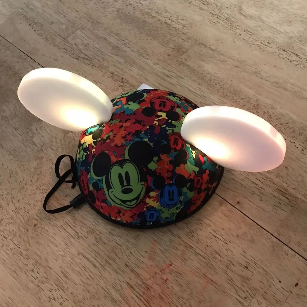 NEW Disney Parks Light Up Mickey Ears Bright World Of Color One Sz interactive